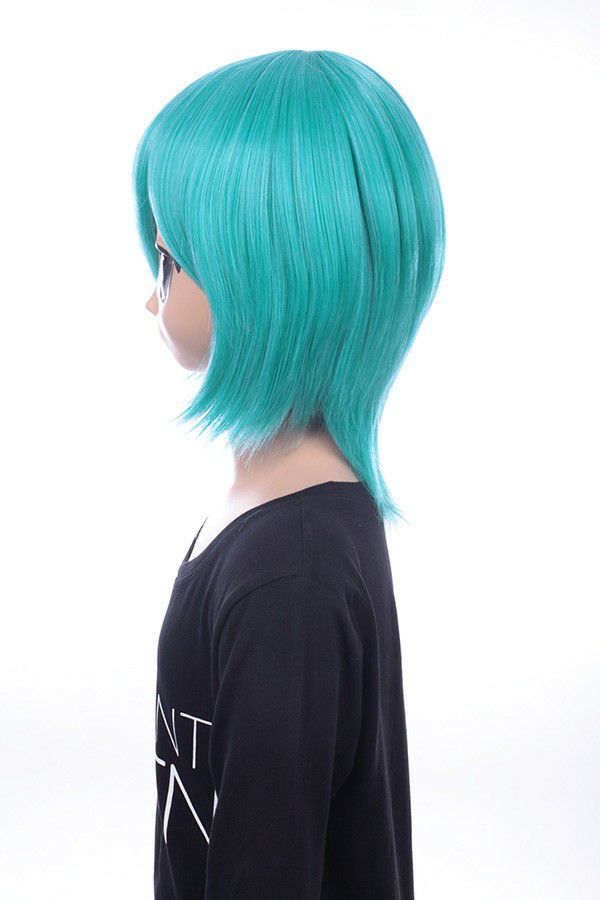 コスプレウィッグ(ショート)【ブルー系|ミクブルーグリーン】|【E02-OW
